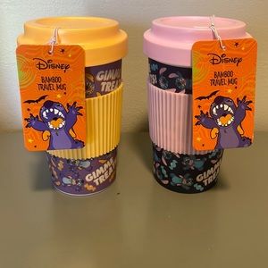 DISNEY LILO AND STITCH BAMBOO TRAVEL MUG SET NWT